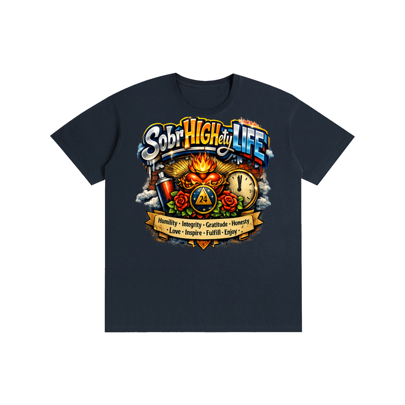Men's T-shirt ,Women's T-shirts ,Recovery apparel ,Addiction Recovery,Motivation ,One day at a time,Sobriety 