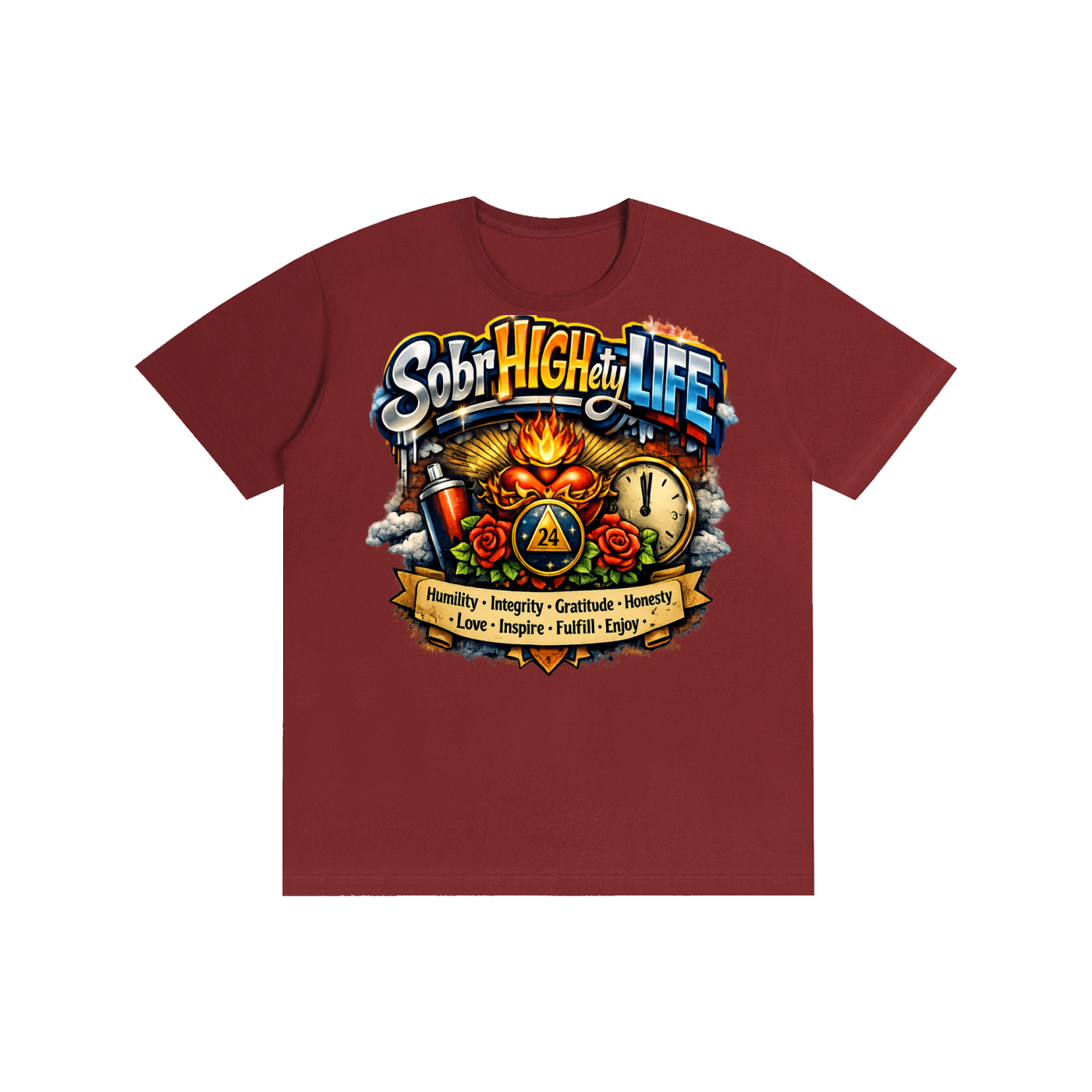 Men's T-shirt ,Women's T-shirts ,Recovery apparel ,Addiction Recovery,Motivation ,One day at a time,Sobriety 