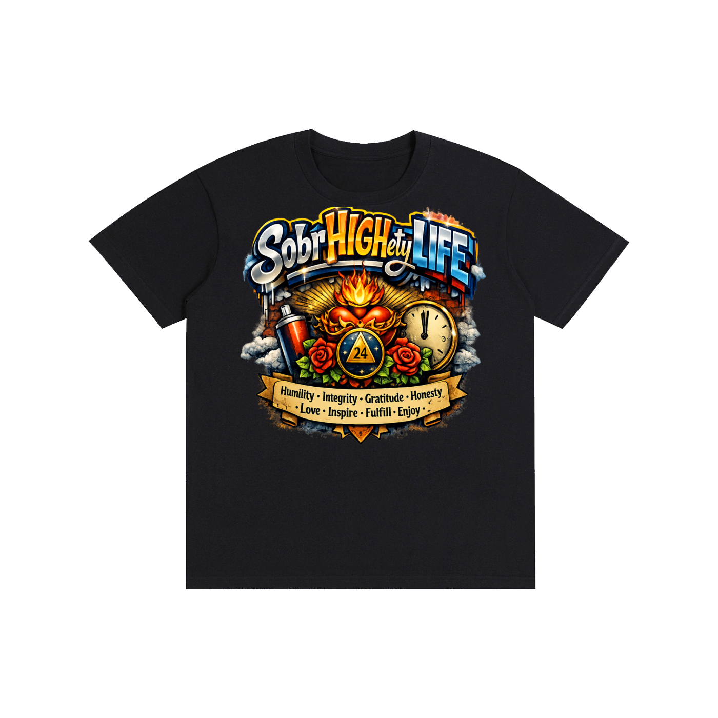 Men's T-shirt ,Women's T-shirts ,Recovery apparel ,Addiction Recovery,Motivation ,One day at a time,Sobriety 