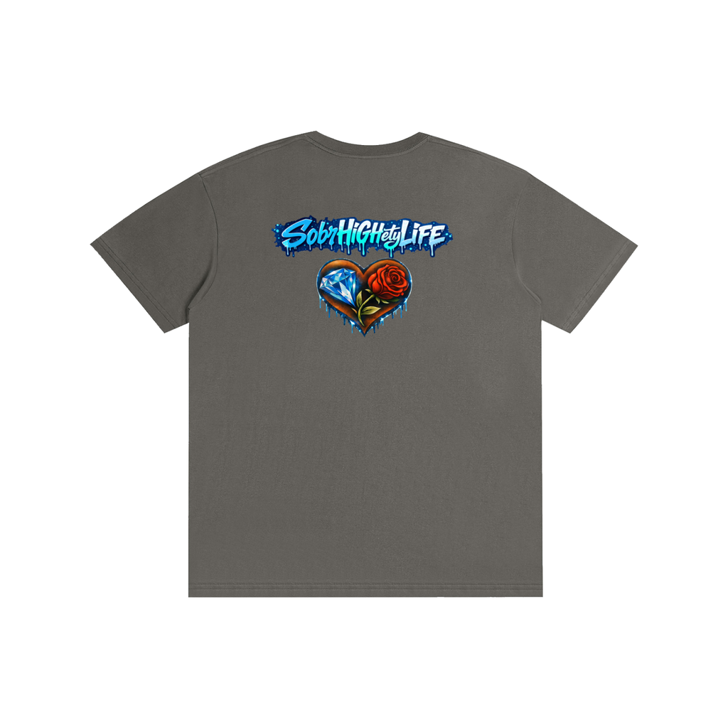 "Sober & Still a Savage" Graffiti T-Shirt – Urban Recovery Streetwear | 100% Pure Cotton