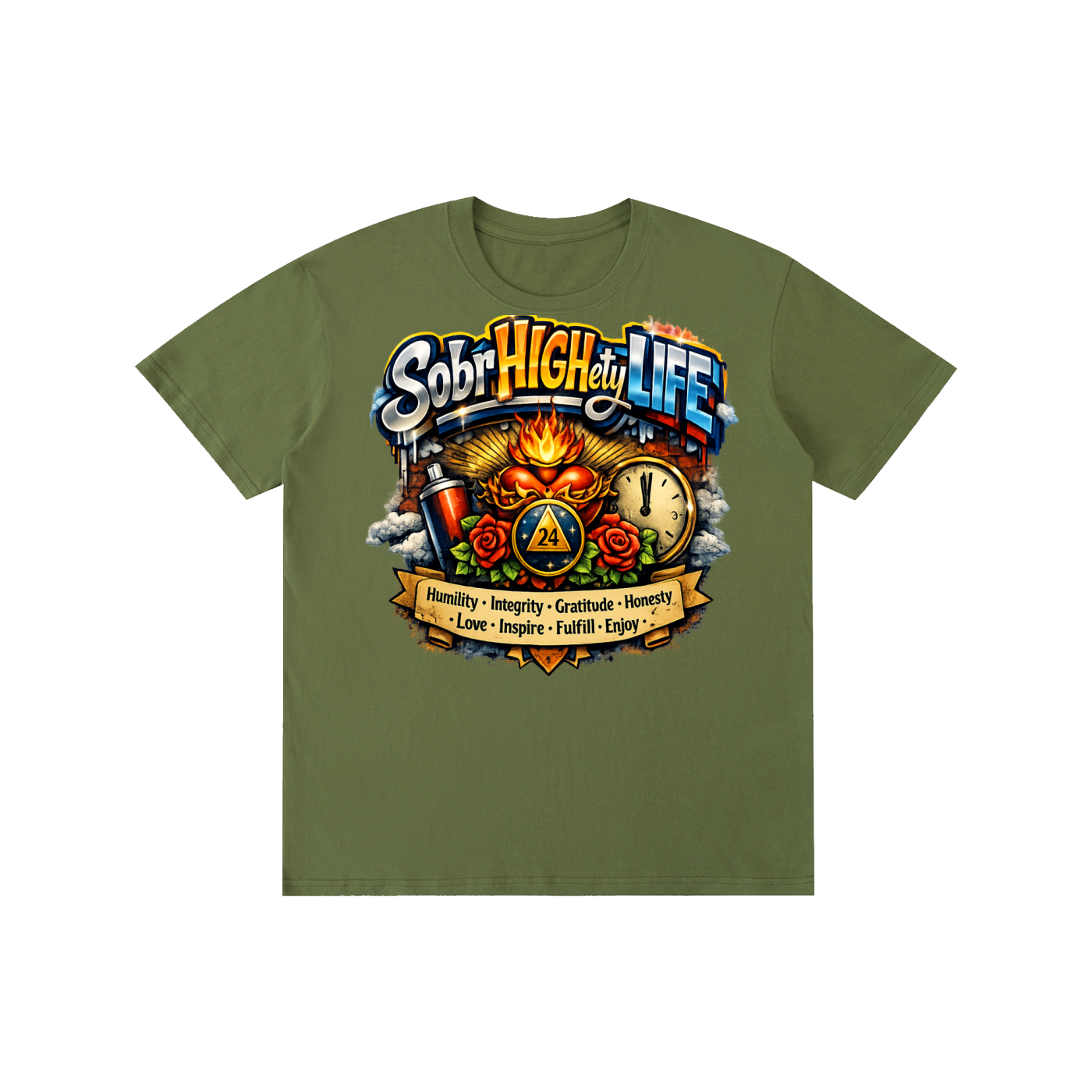Men's T-shirt ,Women's T-shirts ,Recovery apparel ,Addiction Recovery,Motivation ,One day at a time,Sobriety 
